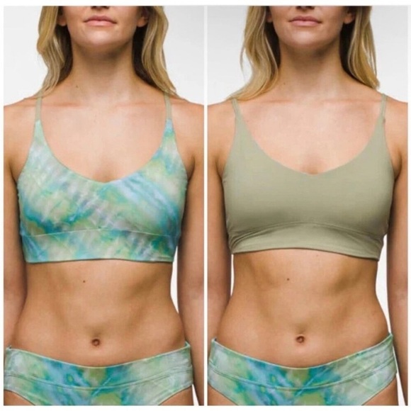 🌻NEW w/tagsPrana Small Willow Falls Reversible Swim Top + Summer Wave Bottom Set - Picture 2 of 16